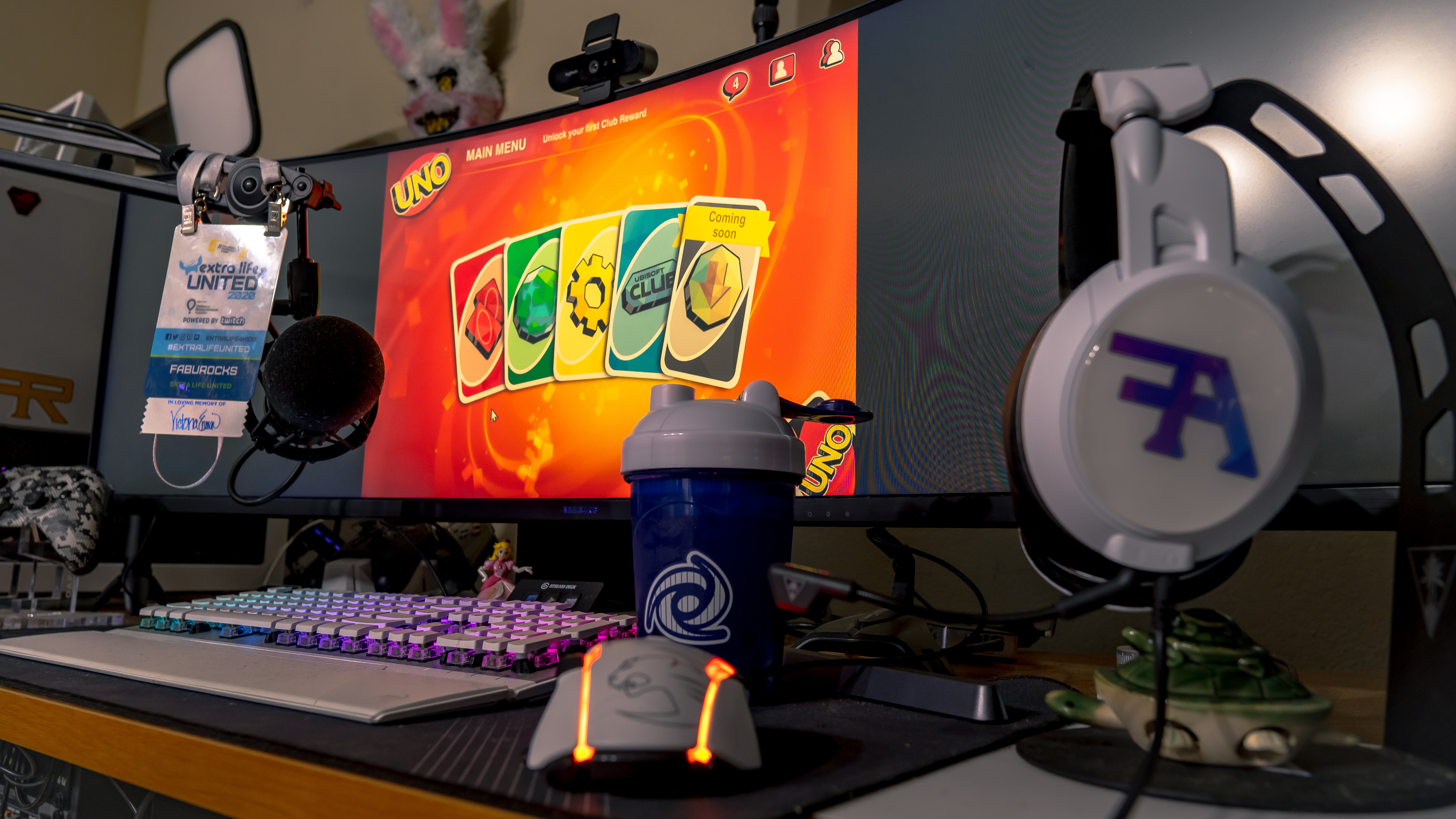 FabuRocks Extra Life United UNO tournament stream setup
