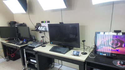 Early FabuRocks studio setup from 2018